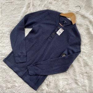 J Crew | NWT long sleeve navy blue thermal tee